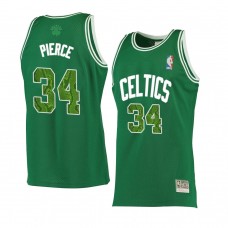 Celtics Paul Pierce Men's Snakeskin Hardwood Classics Jersey Green