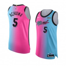 Precious Achiuwa Miami Heat Viceversa Authentic City Edition Jersey 2020-21 Blue Pink