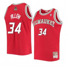 Milwaukee Bucks Ray Allen Hardwood Classics Swingman Jersey Red