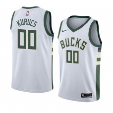 Milwaukee Bucks #00 Rodion Kurucs Association Edition Swingman Jersey White