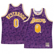 Los Angeles Lakers Russell Westbrook 2021 BAPE X Mitchell Ness HWC Limited Jersey Purple