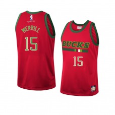 Milwaukee Bucks Sam Merrill Hardwood Classics Fashion Jersey Red