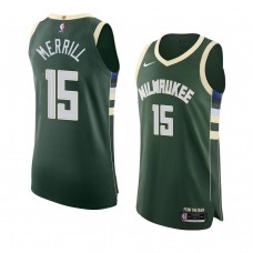 Milwaukee Bucks Sam Merrill Icon Edition Jersey Swingman Hunter Green