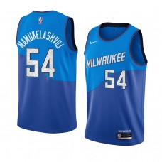 Bucks Sandro Mamukelashvili Men's City Edition 2021 NBA Draft Jersey Blue