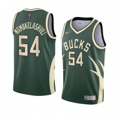 Bucks Sandro Mamukelashvili Men's City Edition 2021 NBA Draft Jersey Green