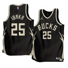 Milwaukee Bucks Serge Ibaka 2022-23 Statement Edition Jersey Black