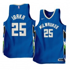 Serge Ibaka Milwaukee Bucks City Edition 2022-23 Jersey Blue Men