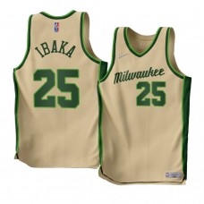 Serge Ibaka Milwaukee Bucks Earned Edition 2022-23 Jersey Cream Men