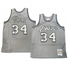 Los Angeles Lakers Shaquille O'Neal Hardwood Classics Throwback Jersey Gray