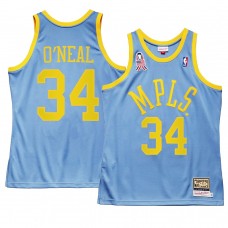 Los Angeles Lakers Shaquille O'Neal MPLS Throwback Minneapolis 5x championship Jersey Blue