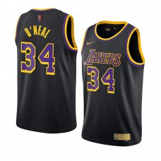 Los Angeles Lakers #34 Shaquille O'Neal Earned Edition Swingman Jersey Black