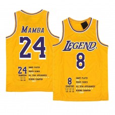 Los Angeles Lakers Kobe Bryant Gold Mamba 1st Anniversary Jersey Special Authentic