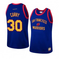 Stephen Curry Golden State Warriors Hardwood Classics Jersey Royal