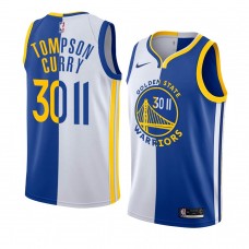 Stephen Curry Golden State Warriors Thompson Splash Brothers Jersey Royal White