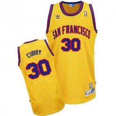 San Francisco #30 Stephen Curry Soul Swingman Hardwood Classics Throwback Gold Jersey