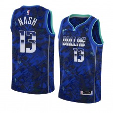 Dallas Mavericks #13 Steve Nash Select Series Camo Jersey Royal