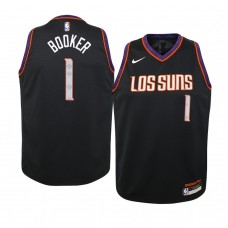 Youth Phoenix Suns Devin Booker Black Jersey - City Edition