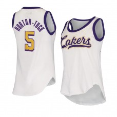 Los Angeles Lakers Talen Horton-Tucker Women's Alyssa Milano High Hoops Tank Top Jersey White