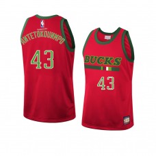 Milwaukee Bucks Thanasis Antetokounmpo Hardwood Classics Fashion Jersey Red