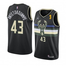 Bucks Thanasis Antetokounmpo 2021 NBA Finals Champions Statement Jersey Black