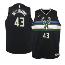 Youth Milwaukee Bucks Thanasis Antetokounmpo Black Jersey - Statement Edition