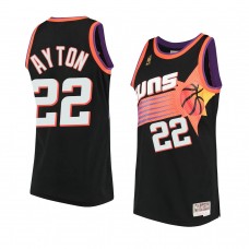 Phoenix Suns Deandre Ayton Black Hardwood Classics Jersey Throwback 90s