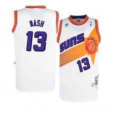 Phoenix Suns Steve Nash White Authentic Jersey Throwback