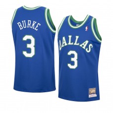 Dallas Mavericks Trey Burke Hardwood Classics Authentic Jersey Blue