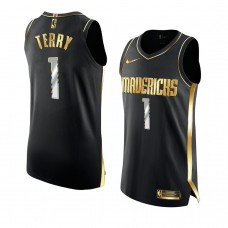 Tyrell Terry Dallas Mavericks Authentic Golden Jersey 2020-21 Black