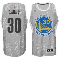 Golden State Warriors #30 Stephen Curry City Lights Swingman Jersey Grey