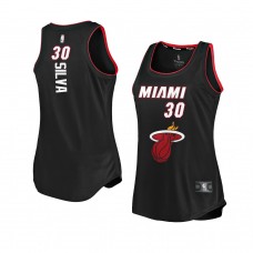 Women's Miami Heat Chris Silva Fast Break Team Tank Jersey Icon Edition Black