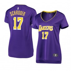 Women's Los Angeles Lakers Dennis Schroder Fast Break Replica Jersey Purple