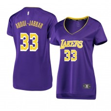 Women's Los Angeles Lakers Kareem Abdul-Jabbar Fast Break Replica Jersey Purple