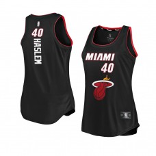 Women's Miami Heat Udonis Haslem Fast Break Team Tank Jersey Icon Edition Black