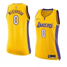 Women Los Angeles Lakers Russell Westbrook Icon Edition Jersey 2021 Trade Gold