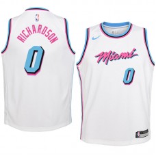 2017-18 Youth Miami Heat Nike Swingman #0 Josh Richardson Jersey-City Edition- white