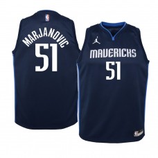 Youth Dallas Mavericks #51 Boban Marjanovic 2020-21 Statement Jumpman Navy Jersey