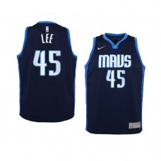 Youth Dallas Mavericks Courtney Lee 2021 Earned Edition Swingman Navy Jersey