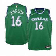 youth Dallas Mavericks #16 James Johnson 2020-21 City 2020 Trade Green Jersey