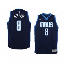 Youth Dallas Mavericks Josh Green 2021 Earned Edition Swingman Navy Jersey