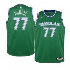 Youth Dallas Mavericks #77 Luka Doncic 2020-21 Classic Edition Green Jersey