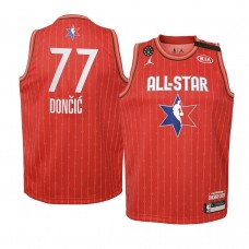 Youth Dallas Mavericks #77 Luka Doncic 2020 NBA All-Star Game Western Conference Red Jersey