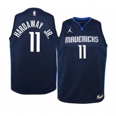 Youth Dallas Mavericks #11 Tim Hardaway Jr. 2020-21 Statement Navy Jersey