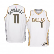 Youth Dallas Mavericks #11 Tim Hardaway Jr. 2020-21 City Edition Swingman White Jersey