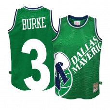 Youth Dallas Mavericks Trey Burke Big Face 2.0 Jersey Green