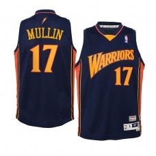 youth Golden State Warriors #17 Chris Mullin Hardwood Classics Retro Navy Jersey