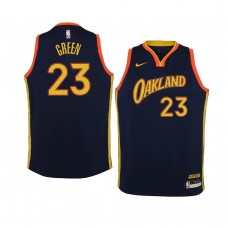 Youth Golden State Warriors #23 Draymond Green 2020-21 City Navy Jersey