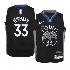 Youth Golden State Warriors #33 James Wiseman 2020-21 Hardwood Classics 2020 NBA Draft Black