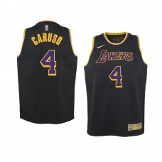 Youth Los Angeles Lakers Alex Caruso 2021 Earned Edition Swingman Black Jersey