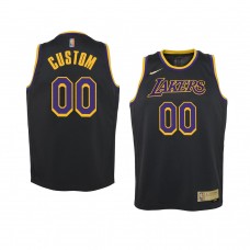 Youth Los Angeles Lakers Custom 2021 Earned Edition Swingman Black Jersey